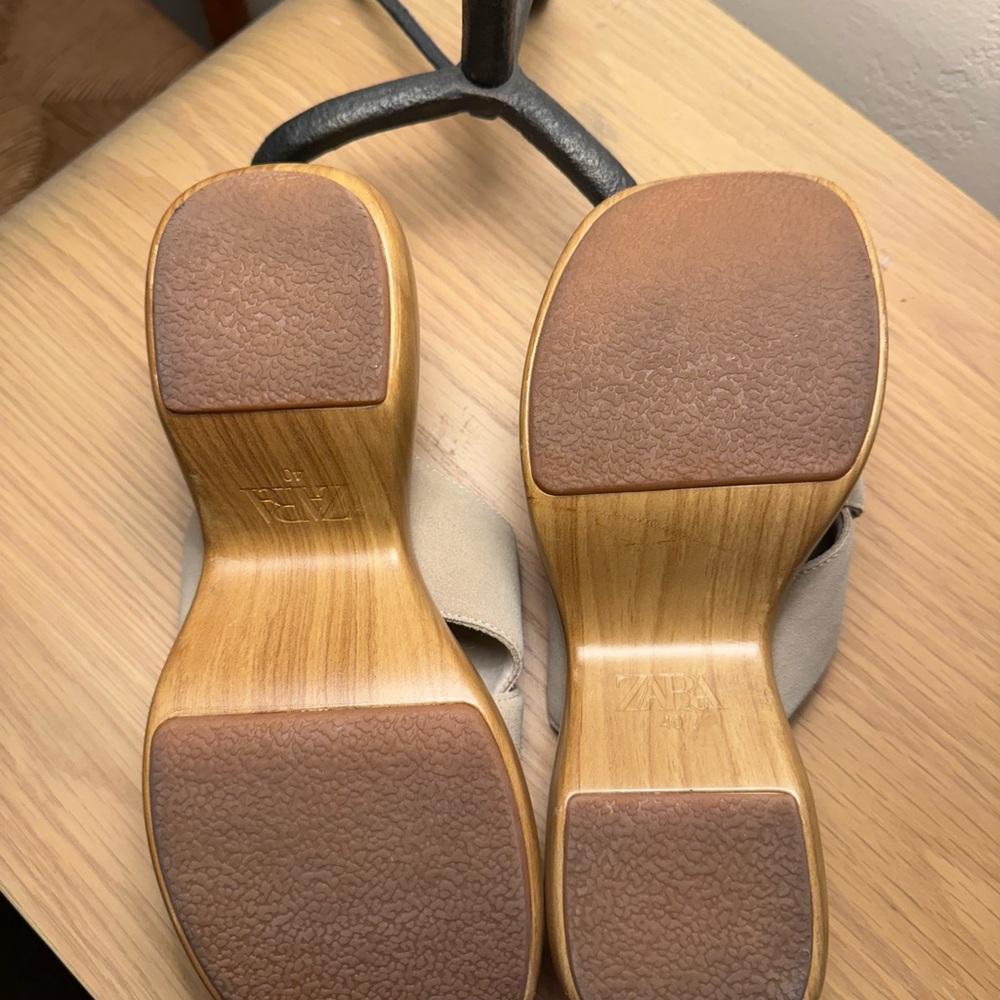 Zara Split Suede Platform Sandals - image 6